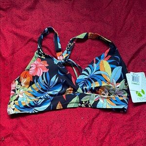 Next Floral Swim‎ Top with Strappy Back 36B/C